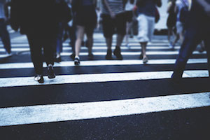 Is the pedestrian right?