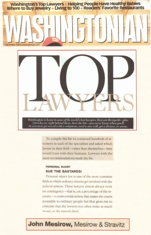Washingtonian Top Lawyers Magazine